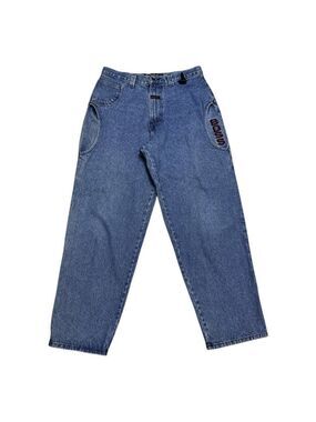 BOSS Vintage 90s Y2K Baggy Loose Wide Fit Streetwear Denim Jeans Mens 34x32